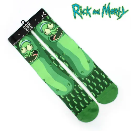 

4x16" Fashion Rick and Morty Pickle Rick Short Cotton Socks Warm Colorful Stockings Tights Cosplay Costume Unisex Cute Gifts