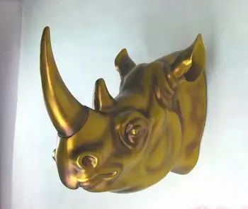 

Home Decoration Accessories The Manufacturer Manual Resin Crafts Wall Mural escultura sculpture buddha statue rhinoceros head