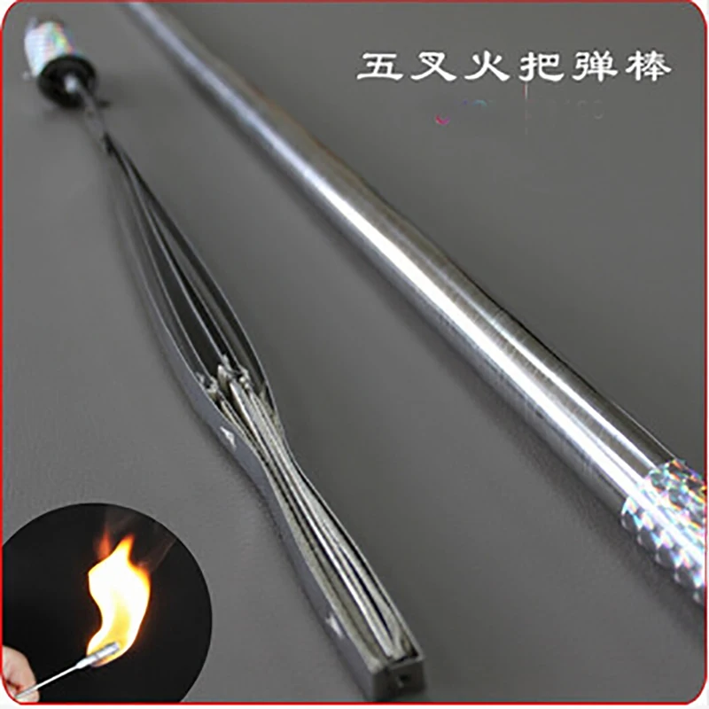 

Torch to cane appearing stick fork toras wand magic tricks magic props