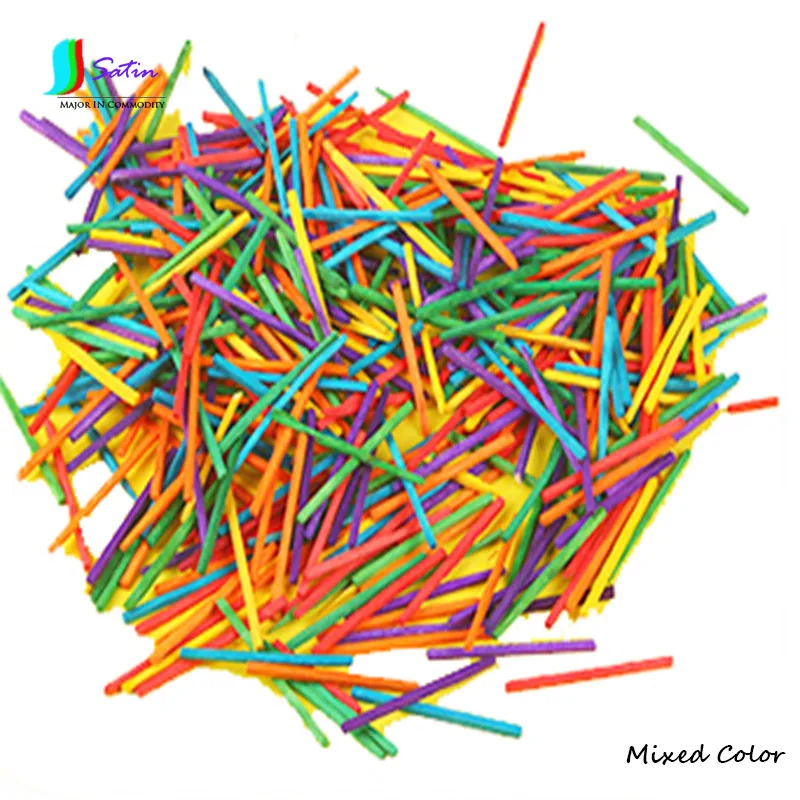 colourful small ice cream match wood sticks child count tools diy