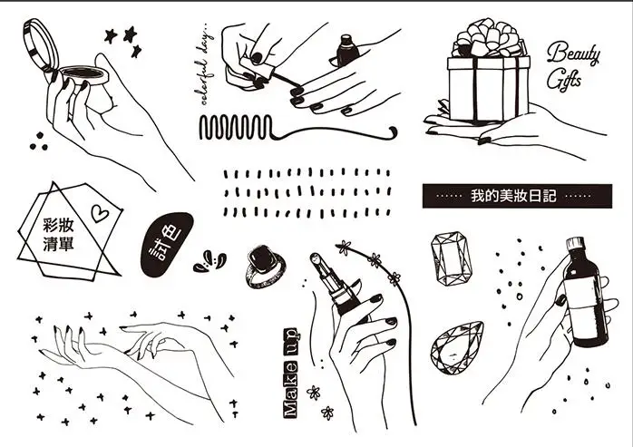 Gesture beauty Clear Stamp for DIY Scrapbooking/Card Making/Kids Fun Decoration Supplies A1812 | Канцтовары для офиса и дома