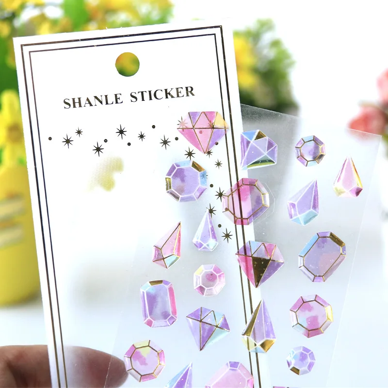 1 лист DIY 3D Сияющие бриллиантовые наклейки красивые ювелирные наклейки канцелярские товары для детей на скрапбуке чехол для телефона ноутбука подарки