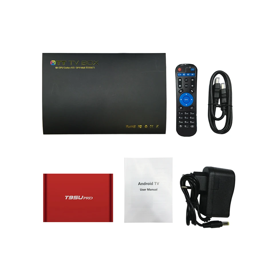 Оригинальный металлический чехол T95U PRO восьмиядерный процессор Amlogic S912 2 гб + 16
