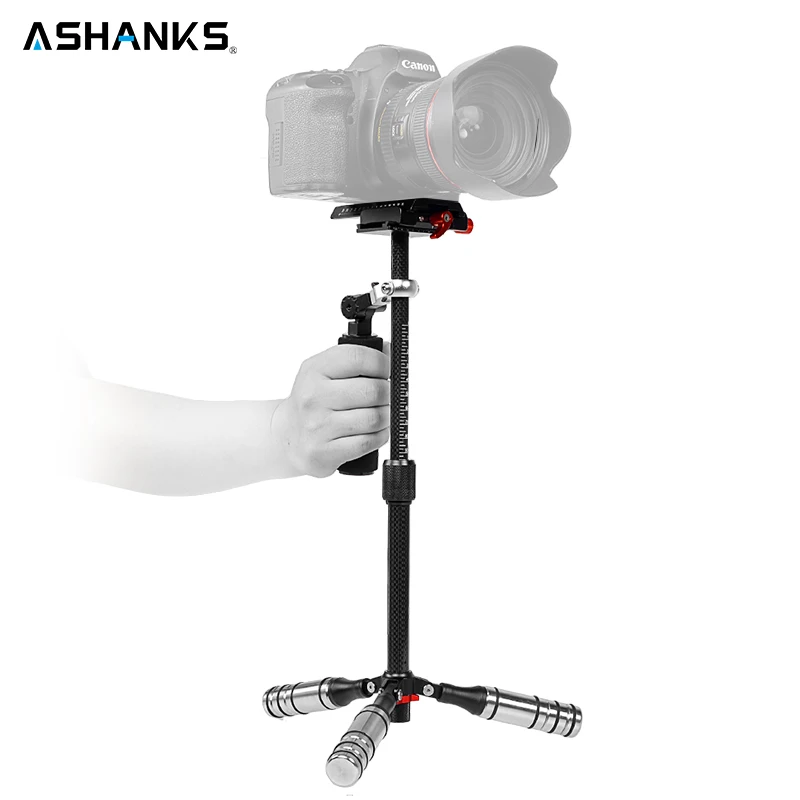 ASHANKS 0 5 3 кг камера ручной Steadicam углеродное волокно Steadycam Мини Стабилизатор штативы
