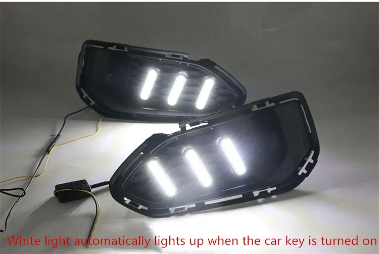 eOsuns led drl daytime running light for honda fit 2018 with Dynamic moving yellow turn signal and blue night running light eOsuns led drl daytime running light for honda fit 2018 with Dynamic moving yellow turn signal and blue night running light
