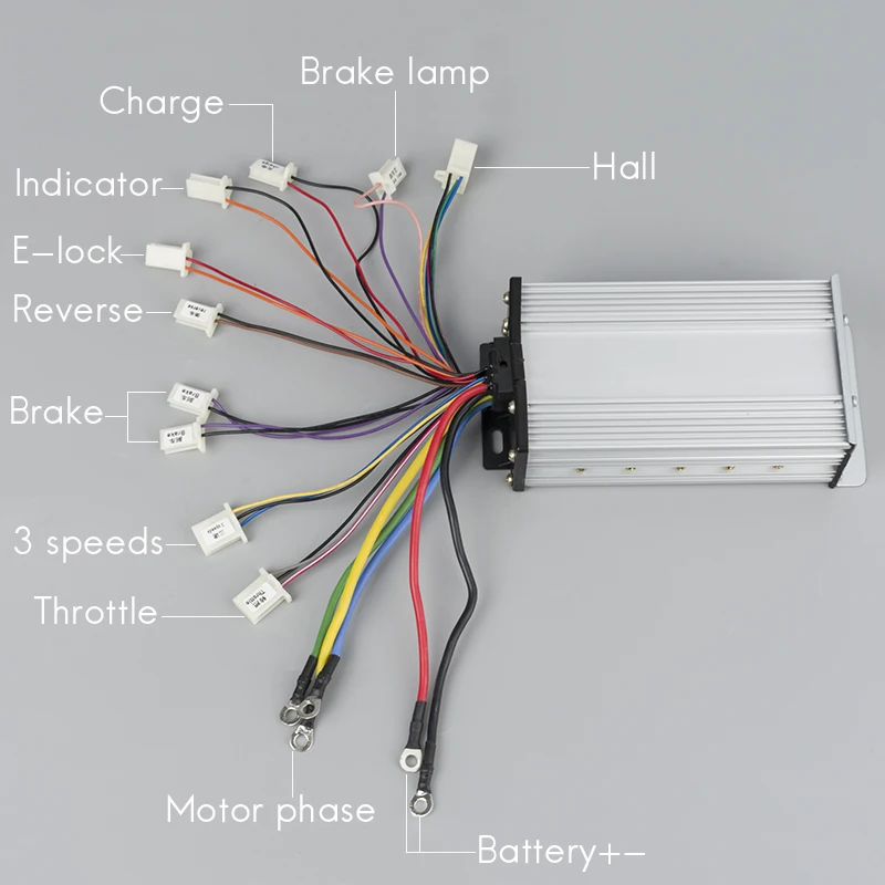 1500 Вт 48 в 12 Mosfet бесщеточный контроллер, электрический велосипед бесщеточный контроллер, Ebike Электрический трехколесный контроллер скутера