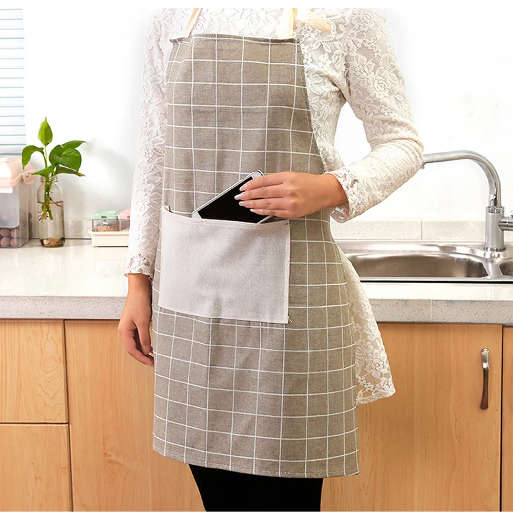 

aprons for woman chef Cooking Kitchen Restaurant Apron Dress Unisex Dining Barbecue Pocket Bib tablier cuisine