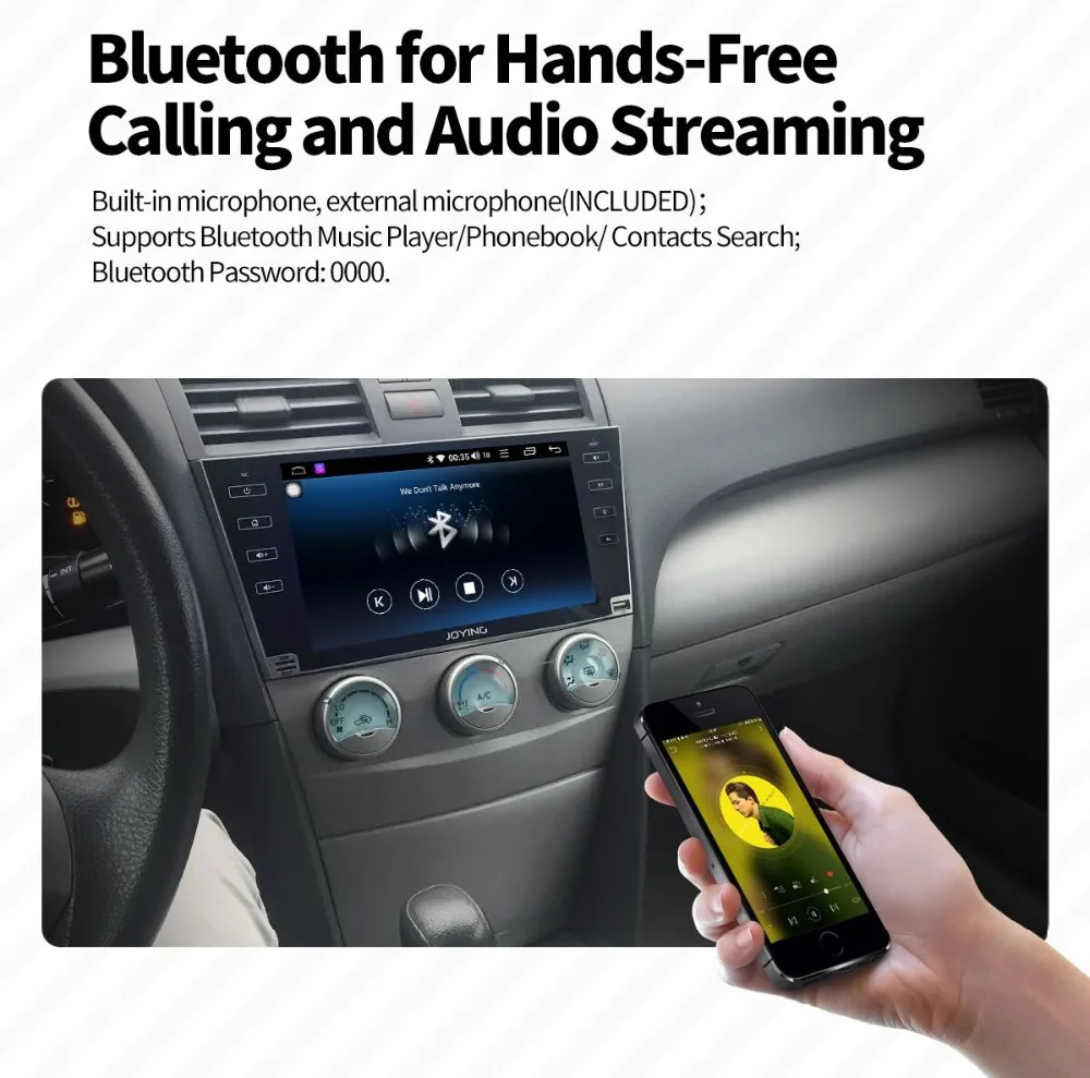 Best JOYING 2 din Android 8.1 Car GPS radio Stereo touch screen Bluetooth Autoradio No DVD for Toyota Camry/Aurion 2007 2008 to 2011 10