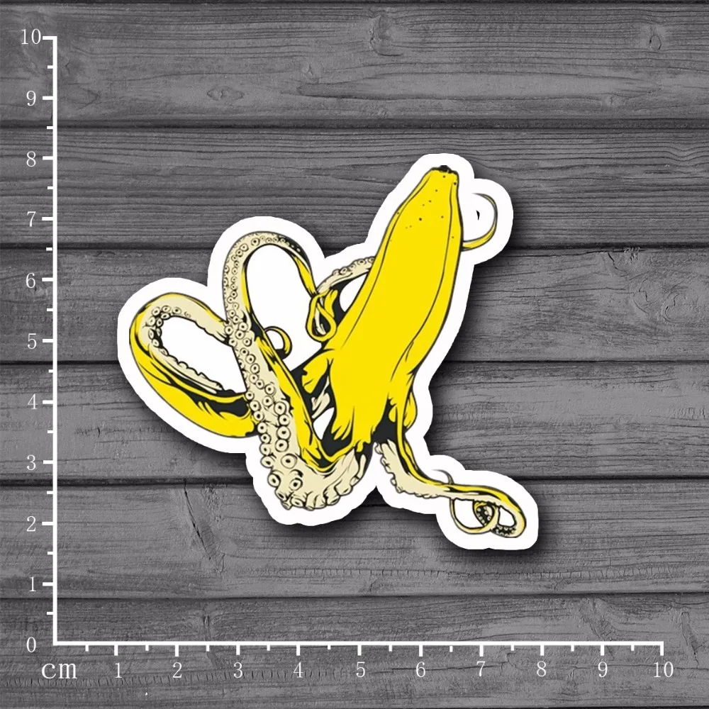 

Banana Octopus On Laptop Notebook Skin Stickers Snowboard Luggag Car Styling Home Decal For kid Toy Suitcase Stickers[Single]