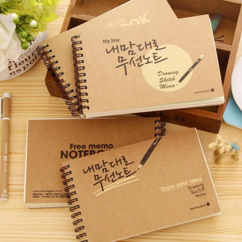 

2017 New Creative Korea Stationery Retro Kraft Paper Blank DIY Of The Graffiti Book Notes H0773