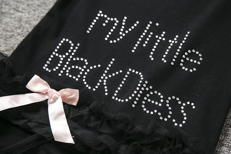 Ползунки с оборками для новорожденных девочек; комбинезон черного цвета; Милая летняя хлопковая одежда; черное платье