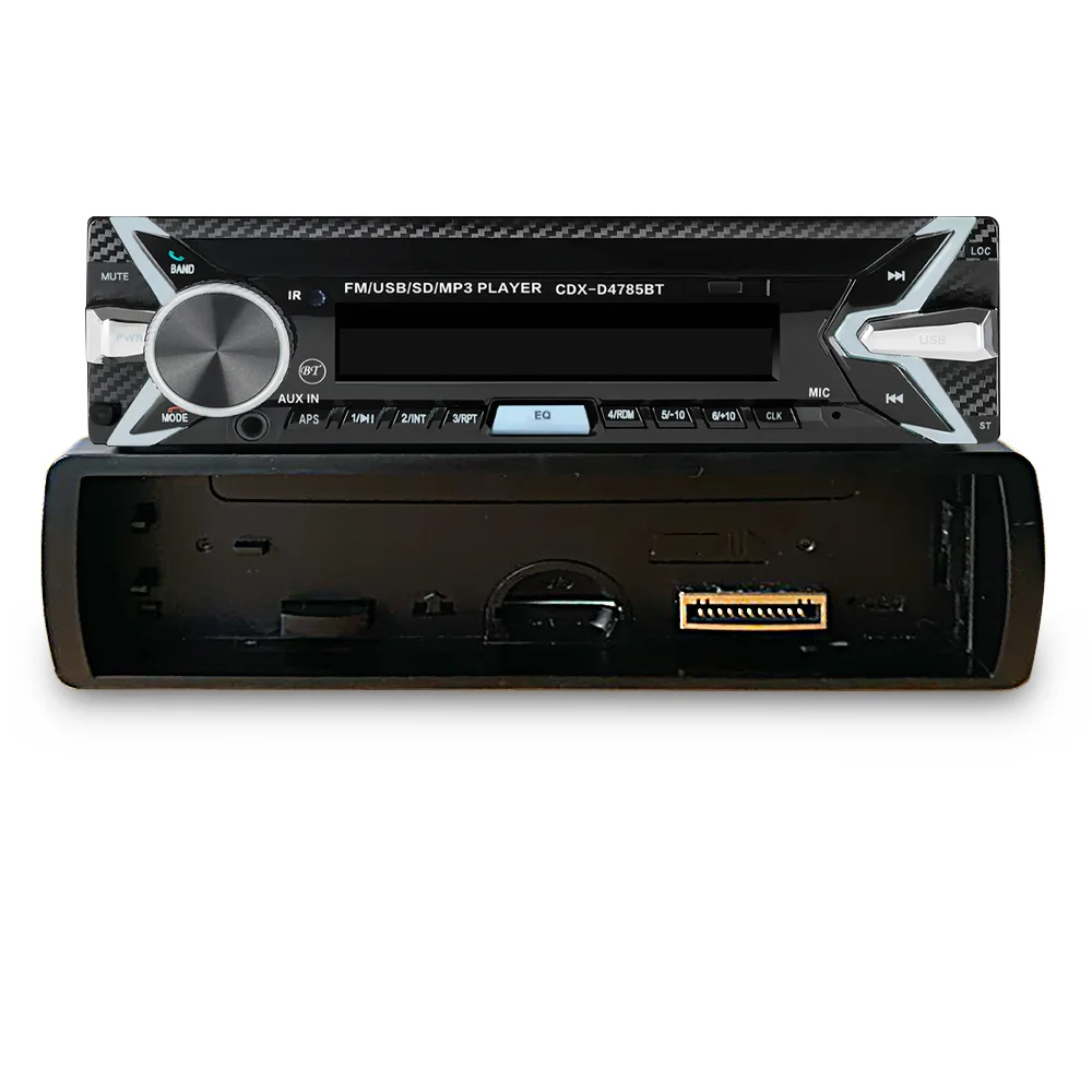 Bluetooth Removable Detachable Panel Autoradio Bluetooth Car Radio Auto FM RDS Stereo Audio Player USB SD ISO 7 Colors Lighting