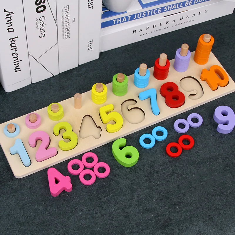 

Montessori Learnin Matching Wooden Toys 1-9 Digital Early Education Teaching Math Toys Boy girl gift