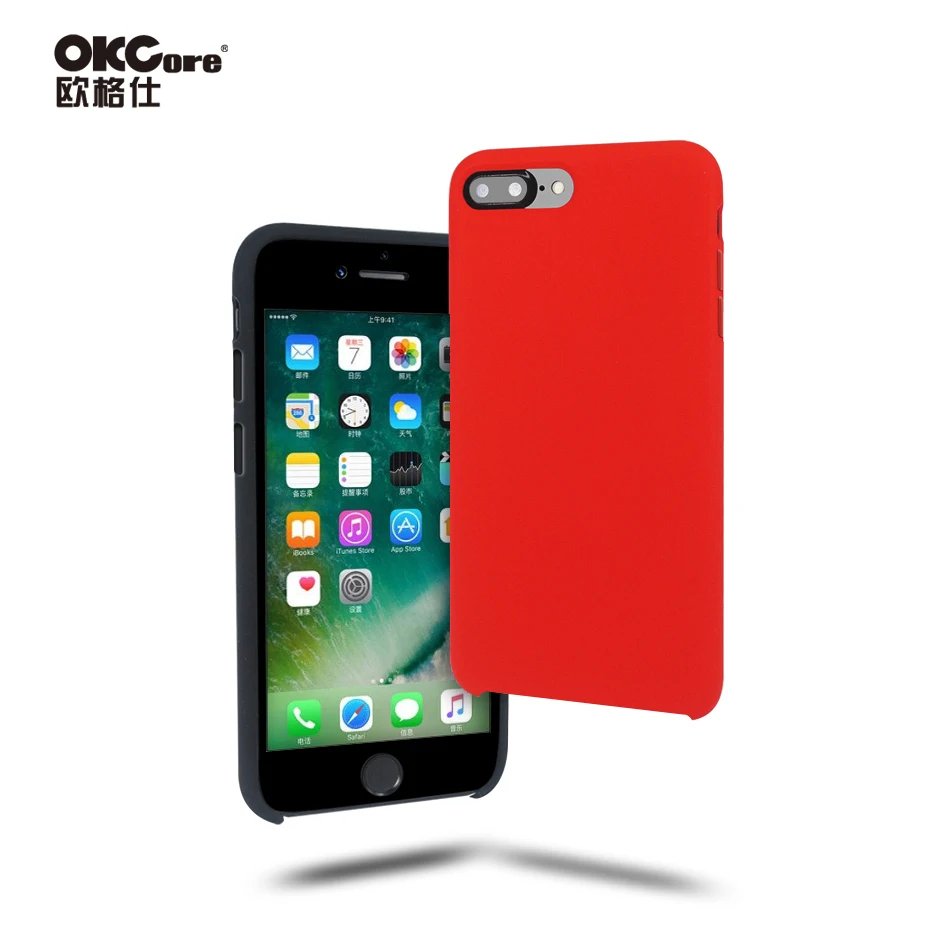 OKCore оригинальные жидкие телефон силиконовый чехол для iPhone 6 7 8 плюс микрофибры