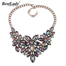 Best lady 2017 Fashion Jewelry Luxury Bohemian Wedding Statement Necklace Women Chokers Collier Multicolored Maxi Necklace 5114