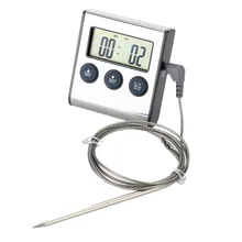 Цифровой термометр для приготовления пищи с таймером зонда и функцией сигнализации Метеостанция диагностический инструмент termometro