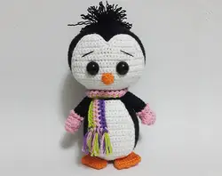 Милый пингвин амигуруми вязаная игрушка кукла погремушка