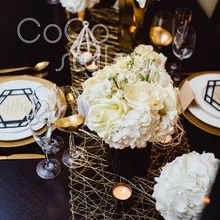 Cocostyles На Заказ уникальная шестиугольная лазерная резка, настольный меню карты для художественного стиля Свадебные торжества