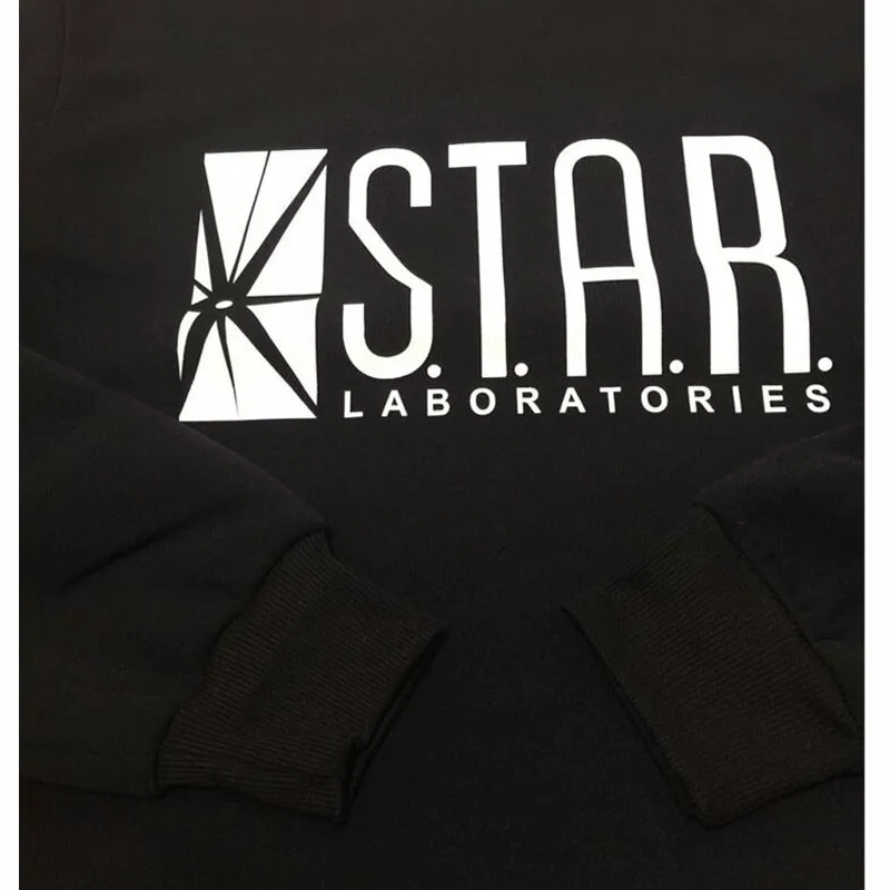 Flash Barry Allen Star Lab Labs, черные толстовки, мужские пуловеры с длинным рукавом, толстовка, Мужская одежда, стрела, друг