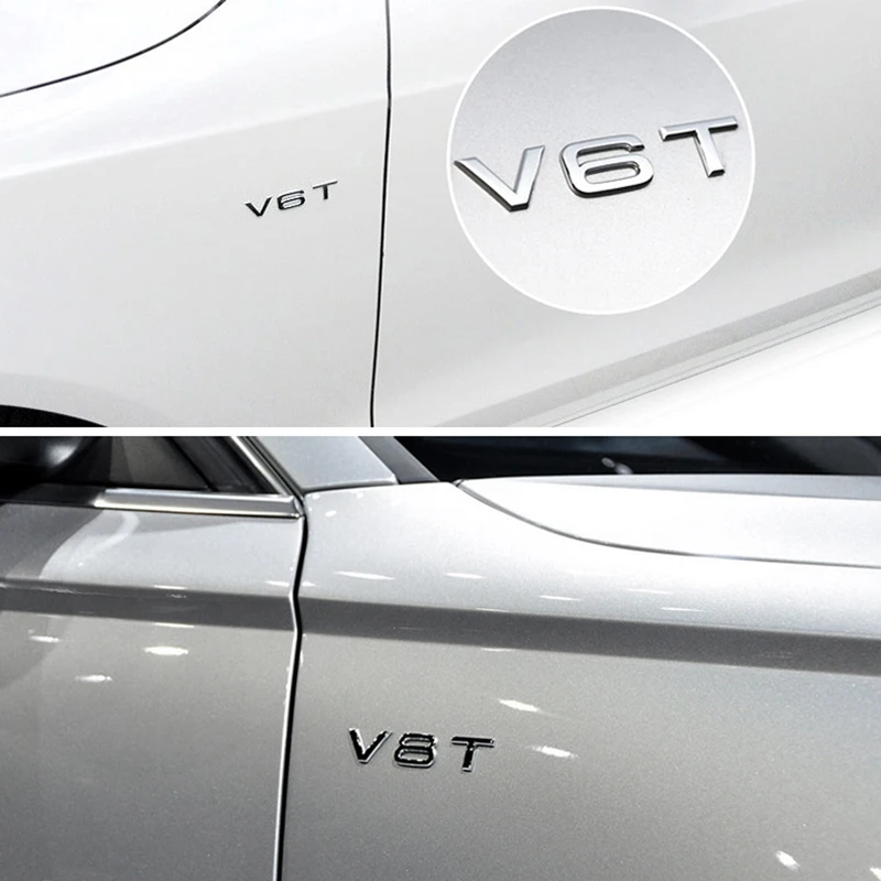 Из Металла V6T V8T Fender сторона тела герба Хвост Магистральные Знак Стикеры для Audi RS5