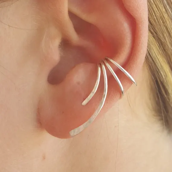 Najtaniej PINJEAS Climber kolczyki handmade nausznica Crawler Bar Pins sweep oorbellen minimalistyczny klip na kolczyk prezent dla kobiet