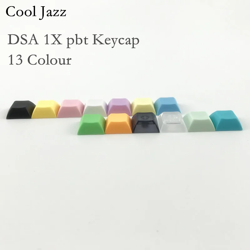 Cool Jazz pbt keycap dsa 1u mixded color green yellow blue white Transparent keycaps for gaming mec