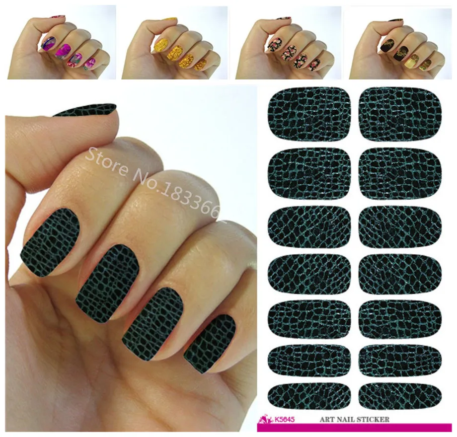 Fashion Nails Art Sticker Colored Bright Crystal Design Nail Sticker