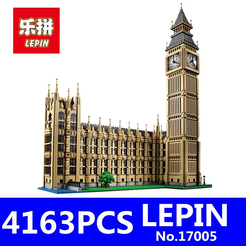 

LEPIN 17005 4163Pcs Big Ben Elizabeth Tower Kits Model Building Blocks Bricks Educational Toys for Children Compatible 10253