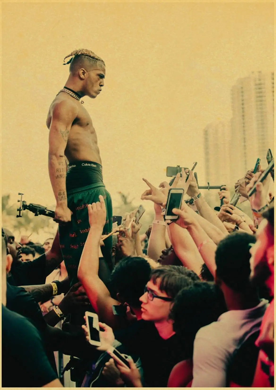 XXXTentacion Rap хип хоп музыкальный певец Ретро постеры из крафт бумаги