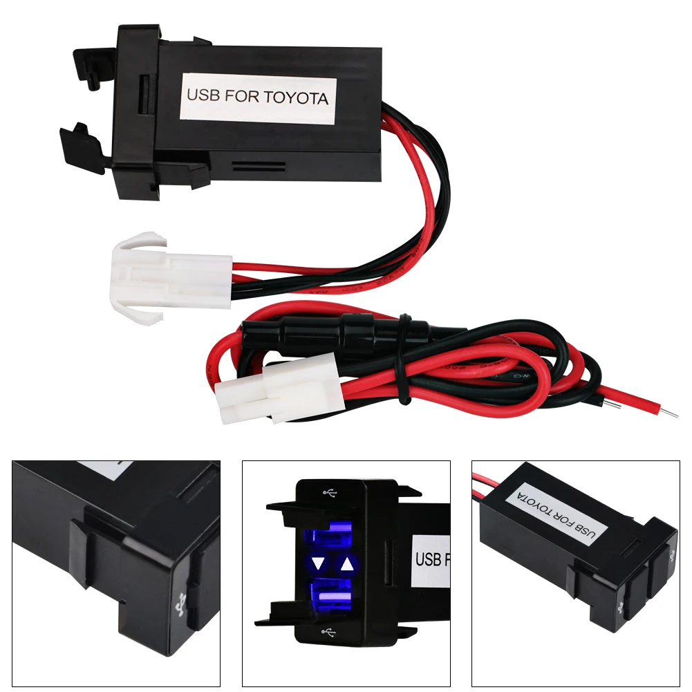 Urbanroad Blue DC 12 в двойной USB адаптер питания для зарядного устройства розетка с 2