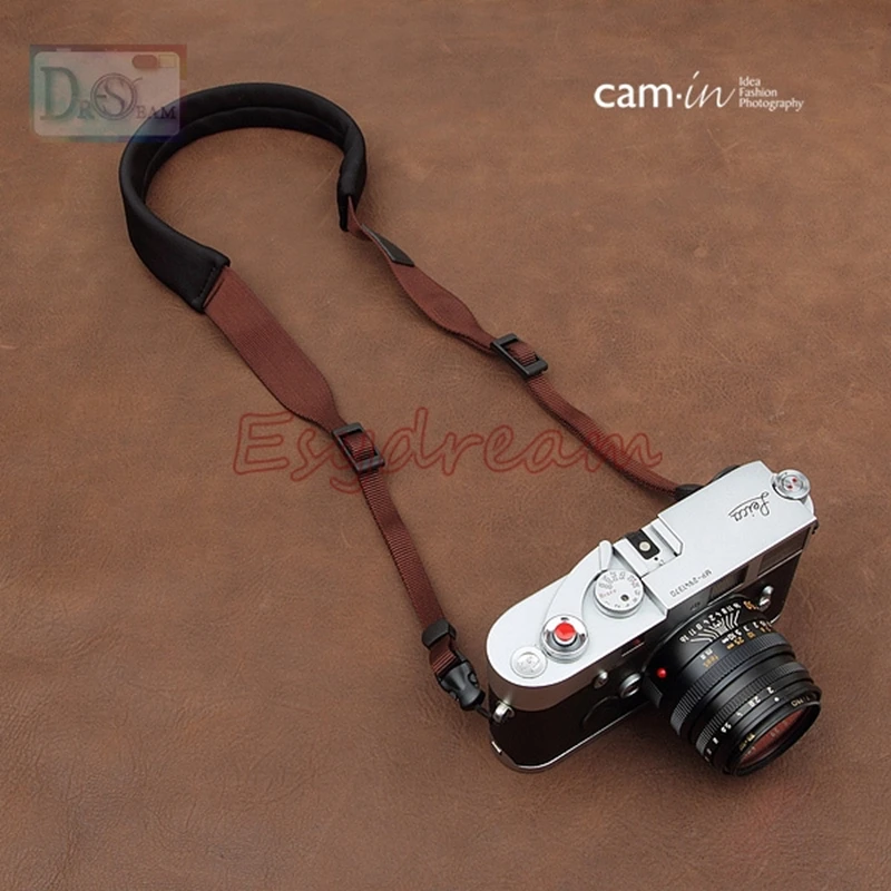 

Coffee CAM-in Quick Soft Universal Nylon Camera Shoulder Neck Carrying Strap For Samsung Casio Leica Fujifilm
