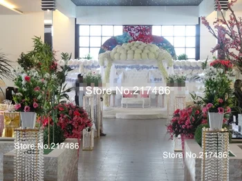 

tall and large Hot sale crystal gold table centerpiece for wedding