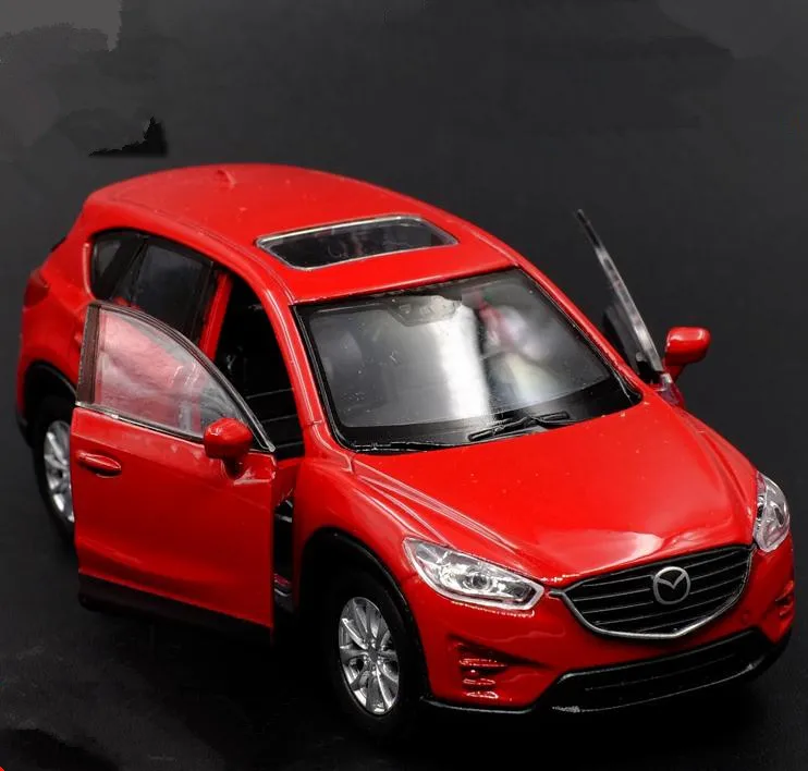 Модель автомобиля из 1:36 сплава, высокое моделирование Mazda CX-5, автомобильные игрушки из сплава, металлические Литые диски, 2 открытые двери, игрушечные транспортные средства