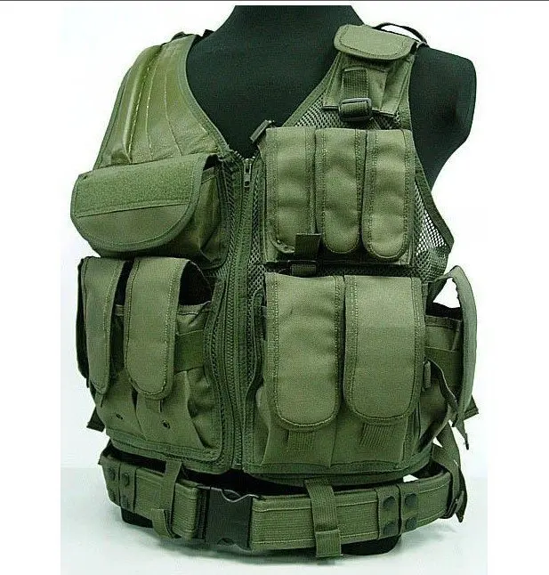 Airsoft SWAT Tactical Gear Hunting Combat Vest Olive Drab OD 