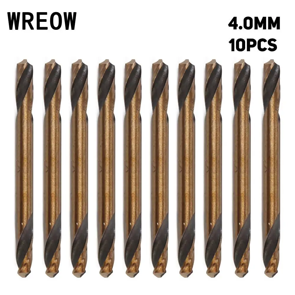 10pcs Double Twist Drill Bits Hand Tap HSS Screw Thread Plug Drill Bits 3mm 5.2mm Woodworking