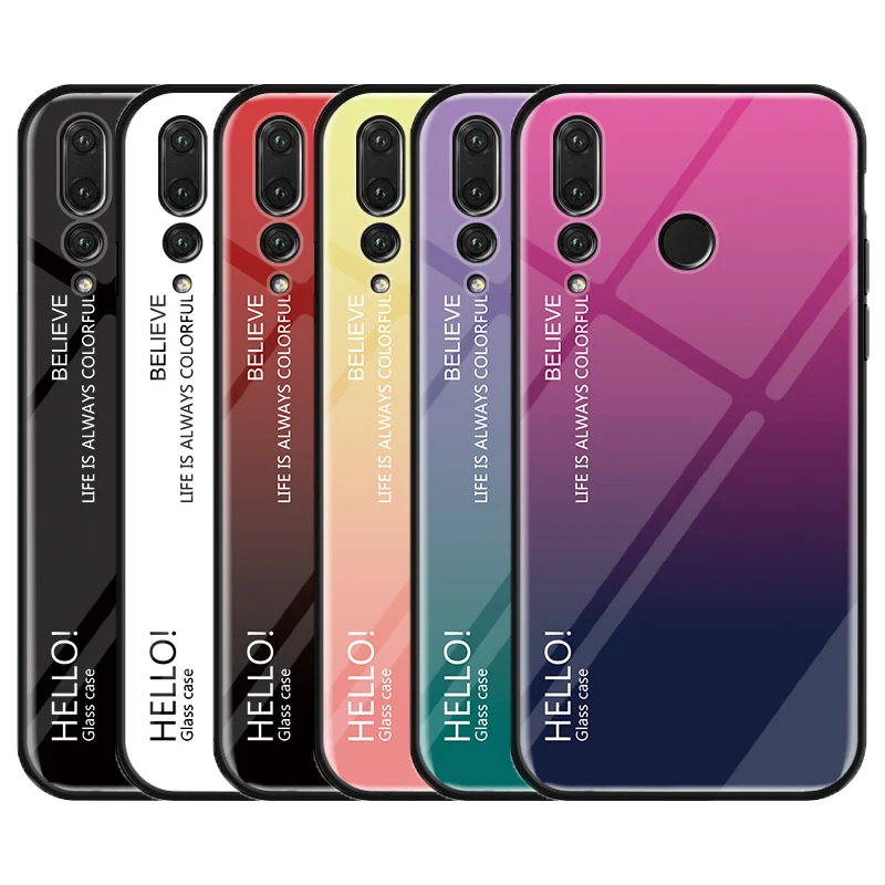 Чехол для Huawei Honor 9 Lite чехол 7X Nova 4 роскошное закаленное стекло силиконовая рамка