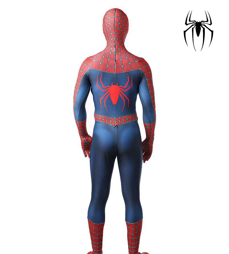 Супер крутой 3D Классический костюм для косплея Человека-паука для мужчин с комфортным охлаждением для Хэллоуина аниме события