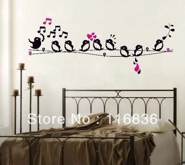 Free Shipping 1 Set Retail House Decoration Singing Birds Diy Wall Free Shipping 1 Set Retail House Decoration Singing Birds Diy Wall Sticers 3 Generation