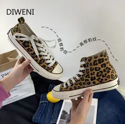 Diweini Для женщин с высоким берцем парусиновая обувь для влюбленных удобные кроссовки кеды повседневная обувь на шнуровке; женская обувь на