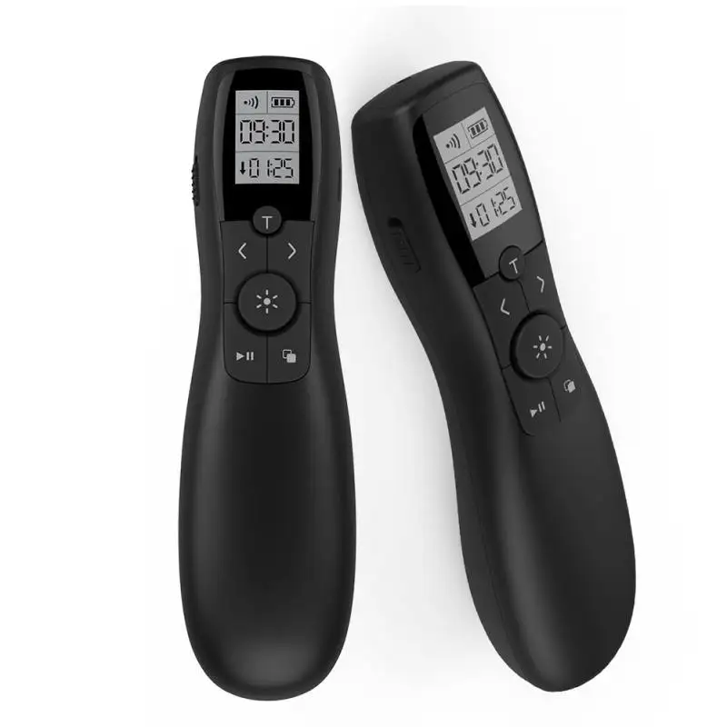 Лазерная ручка с откидной ручкой беспроводная презентация перезаряжаемая Зеленая лазерная указка с светодиодный дисплеем для презентаций Powerpoint пульт дистанционного управления