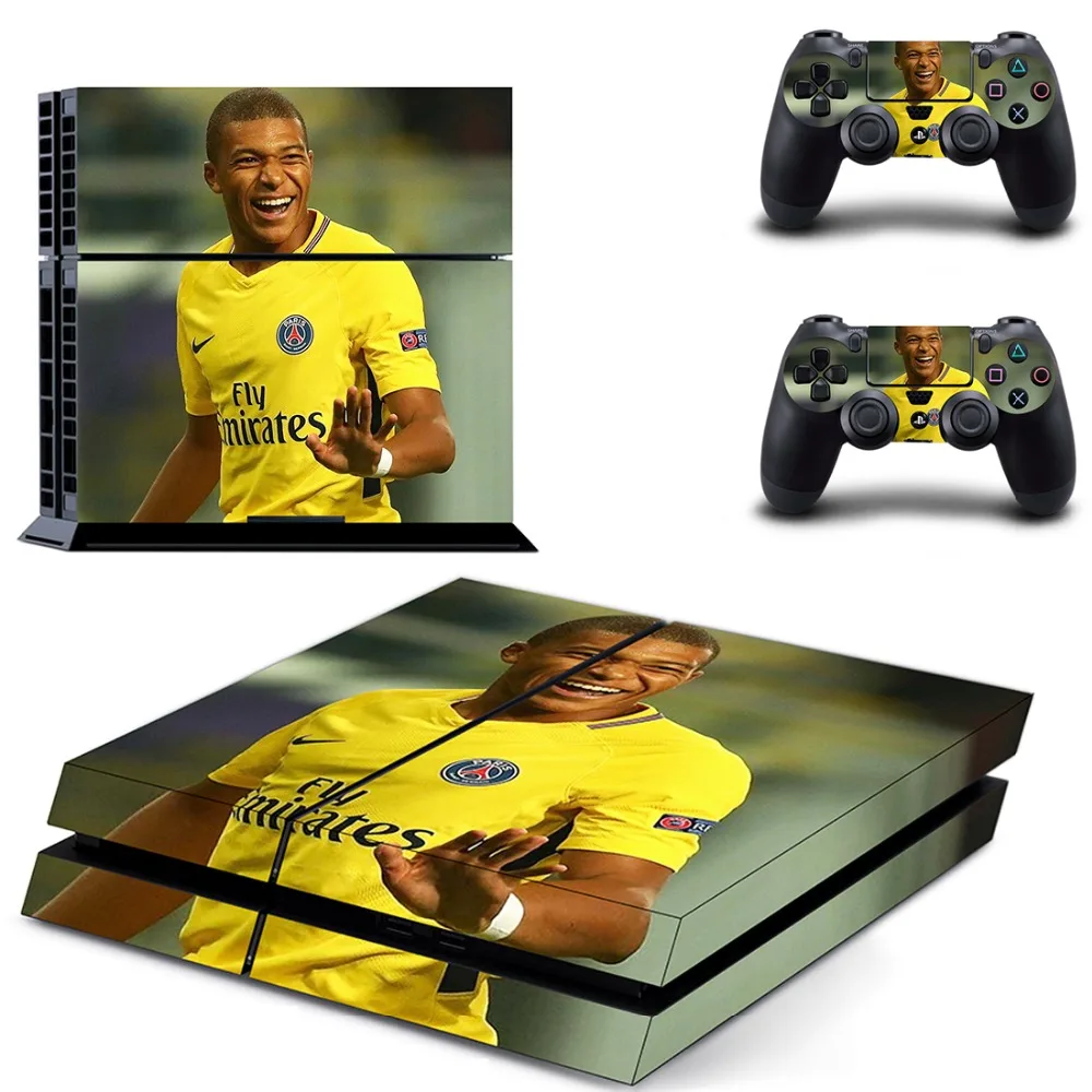 

Kylian Mbappe PS4 Skin Sticker Decal for Sony PlayStation 4 Console and 2 controller skins PS4 Stickers Vinyl Accessory