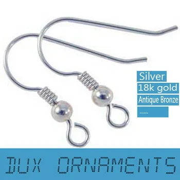 

1000PCS/8USD 20MM silver earrings hooks findings Wholesale Jewelry Findings earrings Wire Nickel Free