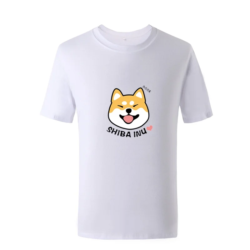 

Camisa Masculina Cute Shiba inu Dog Print Men T-shirts Summer Tops Tees Anime T Shirt Men O-neck Cotton Fashion Tshirts Dropship