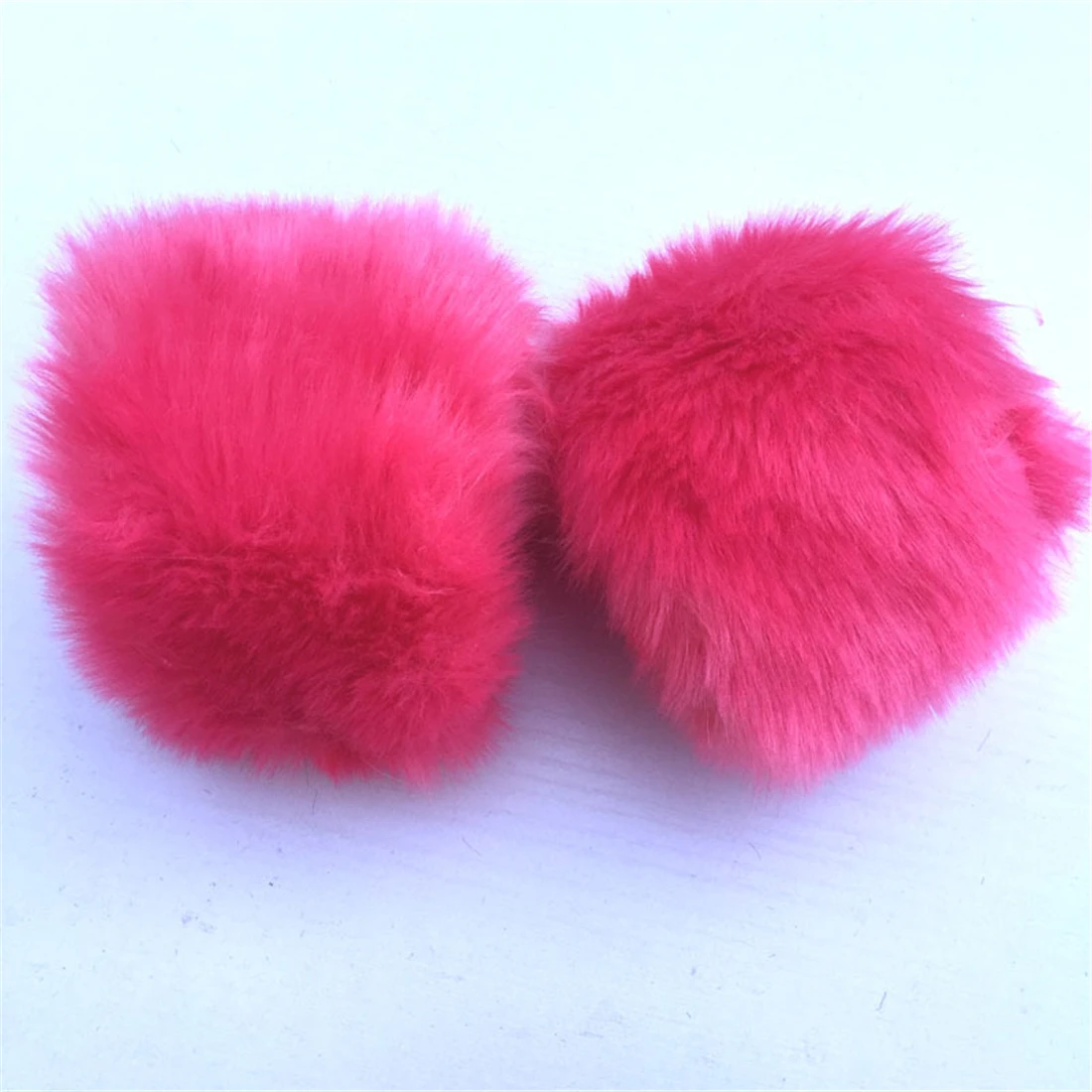 watermelon red 1 пара, женская мода, зима, теплый, искусственный мех, эластичный, на запястье, на манжетах, для девушек, сплошной цвет, на руку, теплый, плюшевый, на запястье, протектор - Цвет: watermelon red