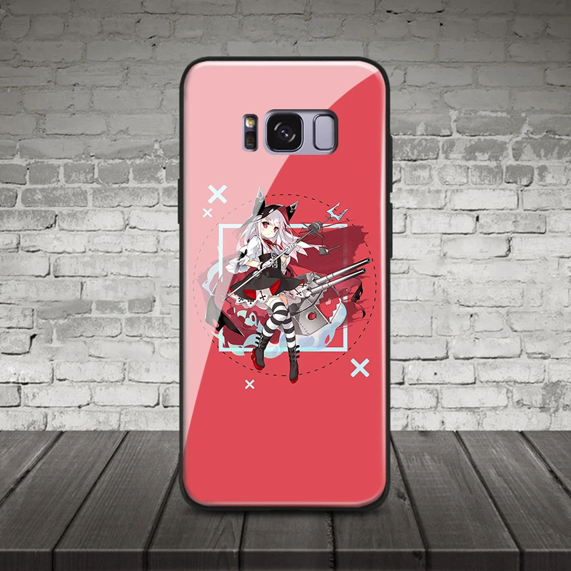 

Erebus Azur Lane Anime Tempered Glass Soft Silicone Phone Case Shell Cover For Samsung Galaxy S7 Edge S8 S9 Plus Note 8 9