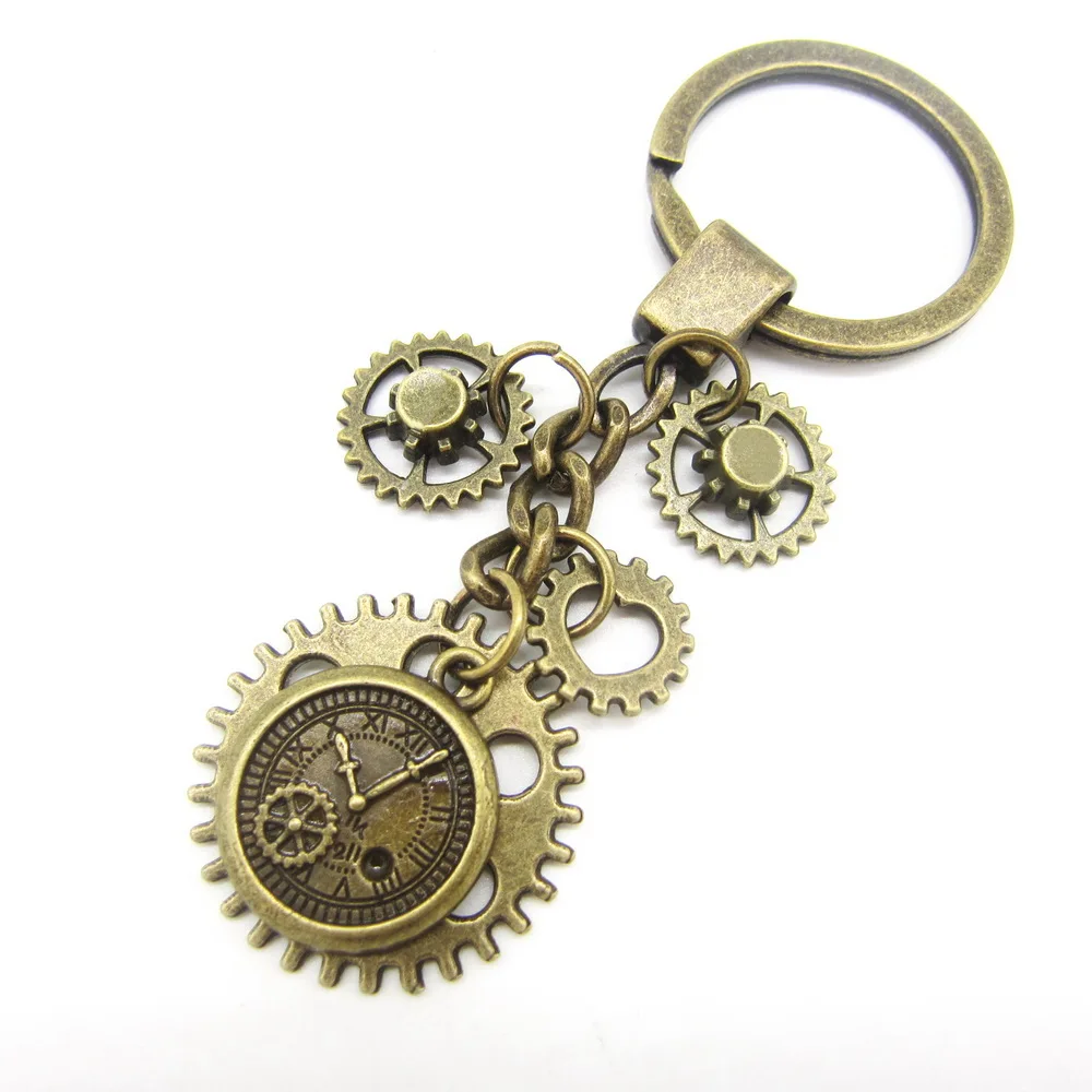 Античные бронзовые механические шестеренки и часы Drop Steampunk брелок|Брелоки| |