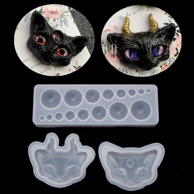 Мультфильм Злой кошачий глаз силиконовый смоляный комплект пресс-форм литая эпоксидная смола ювелирные инструменты