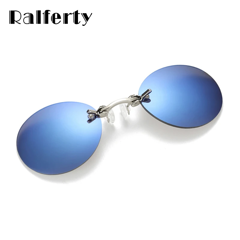 

Ralferty NEW Mini Polarized Clip On Nose Sunglasses Men Women Brand Designer Clip On Glasses Round Eyewear Accessories UV400