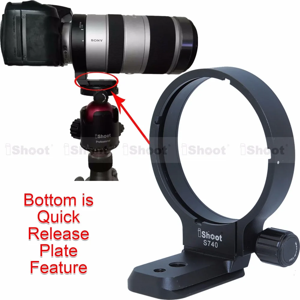 

Lens Tripod Mount Ring Camera Support Holder Quick Release Plate for Sony 70-400mm F4-5.6 G SSM II/70-400mm F4-5.6 G SSM