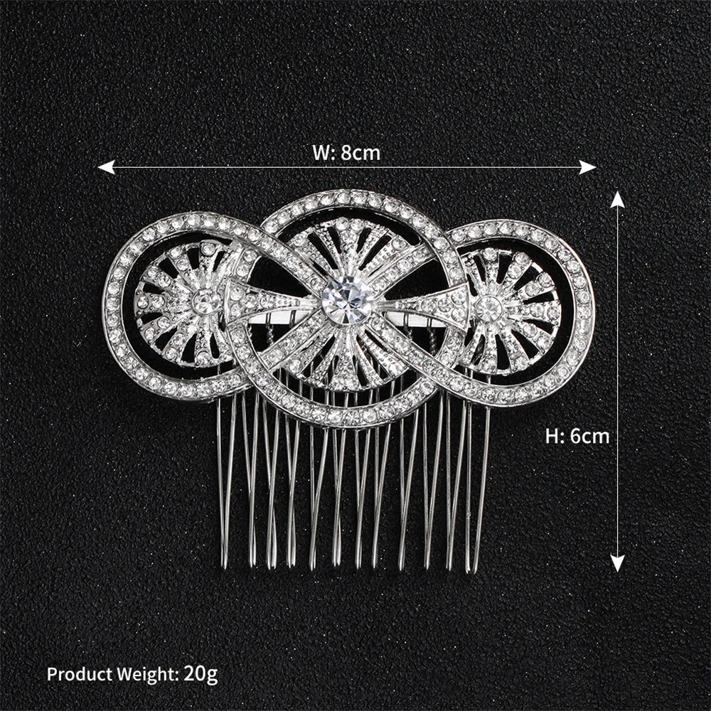 Модный свадебный кристалл заколка для волос с жемчугом и расчески орнамент